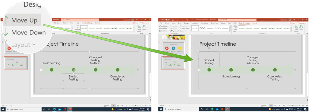 Hvordan lage en Microsoft PowerPoint-tidslinje for å vise datoer