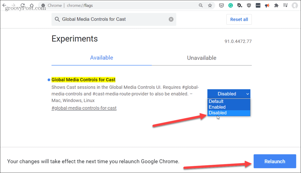 Як вимкнути елементи керування медіафайлами Chromecast у Google Chrome