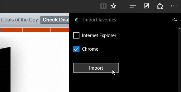 Importer Chrome-, IE- eller Firefox-bokmerker til eldre Microsoft Edge