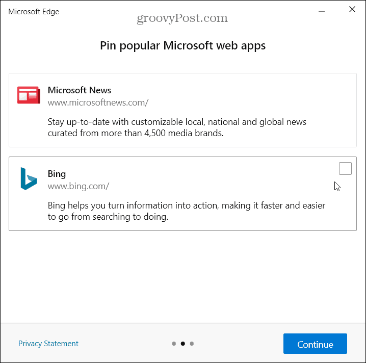 Fest nettsteder til Windows-oppgavelinjen fra Microsoft Edge