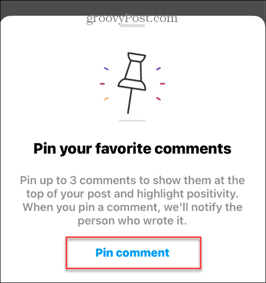 Ako pripnúť komentár na Instagrame