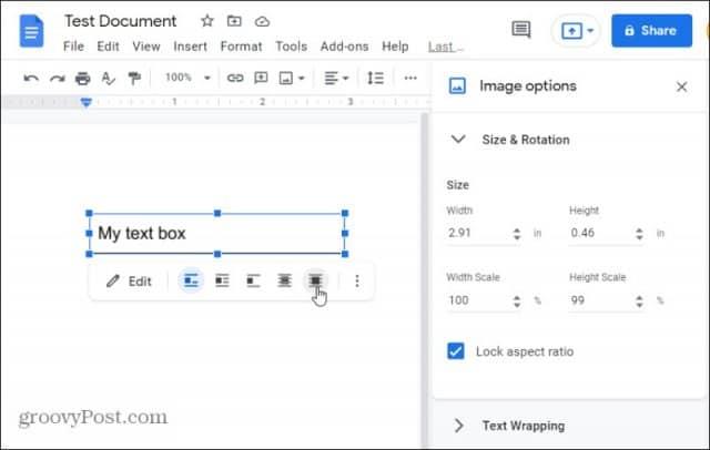 Як додати та відформатувати текстове поле в Google Docs