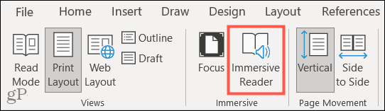 Jak povolit a přizpůsobit Imerzní čtečku v aplikaci Microsoft Word