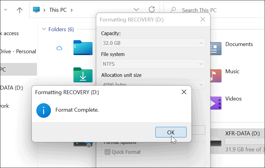 Hur man formaterar en enhet från File Explorer på Windows 11
