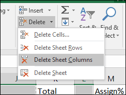 Az üres cellák törlése a Microsoft Excel programban