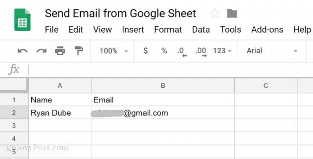 Bruk Google Sheets til å sende en e-post basert på celleverdi