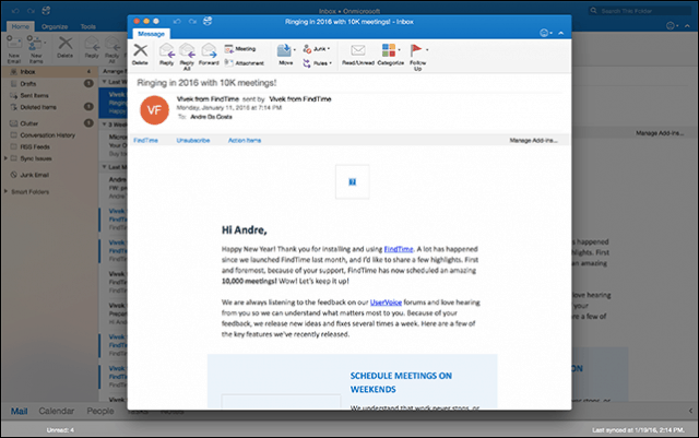 Hur man använder den nya helskärmsvyn i Outlook för Mac