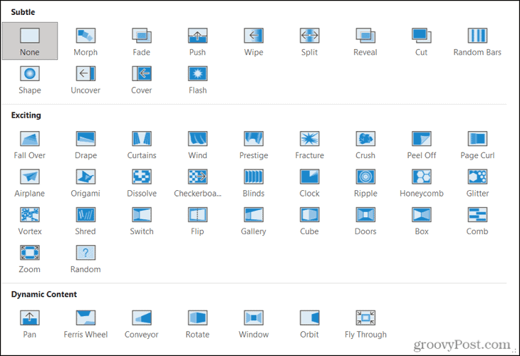 Slik bruker du lysbildeoverganger i Microsoft PowerPoint