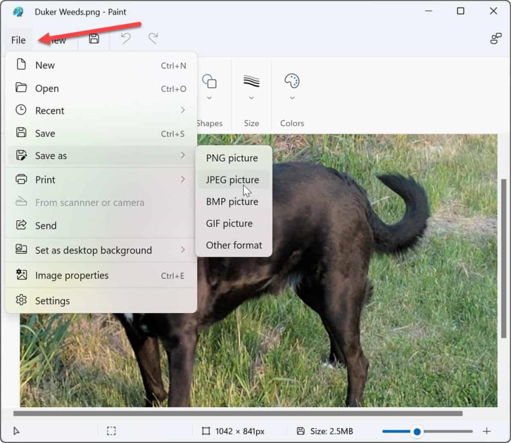 Ako previesť PNG na JPG v systéme Windows 11