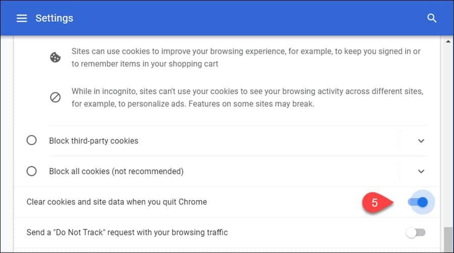 Автоматично видаляти файли cookie браузера Google Chrome під час виходу