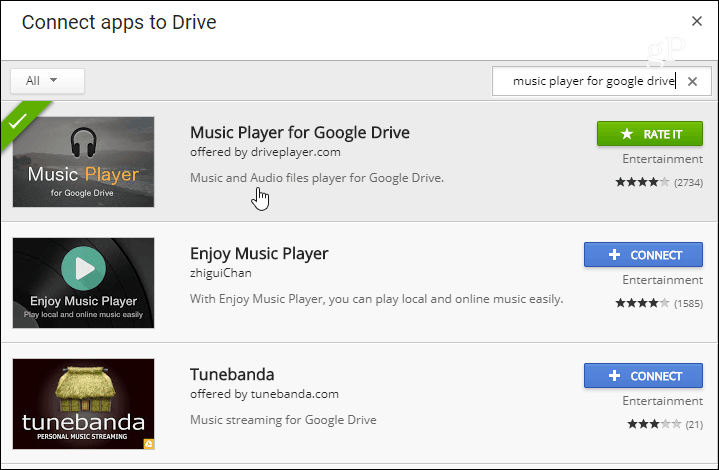 Hur man spelar musikfiler direkt från Google Drive