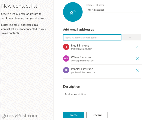 Hvordan opprette en kontaktgruppe eller distribusjonsliste i Outlook