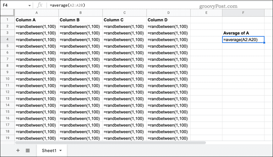 Slik viser du formler i Google Sheets