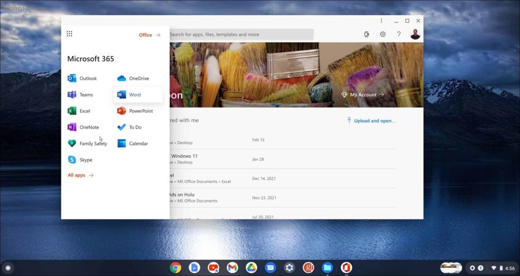 A Microsoft Office használata Chromebookon