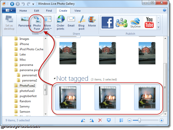 Windows Live Photo Gallery 2011: Opret panoramabilleder og fotosikringer