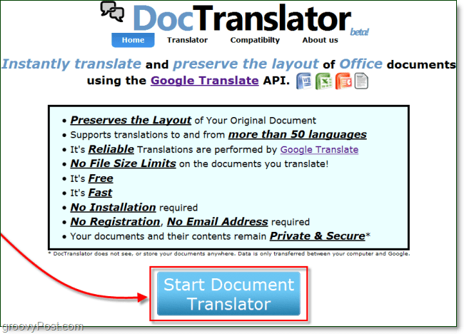Bezplatný DocTranslator prekladá dokumenty bez straty formátovania