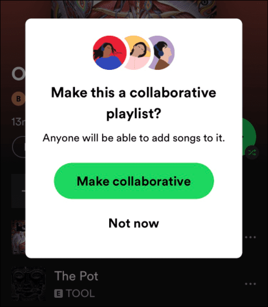 Hur man skapar en samarbetsspellista på Spotify