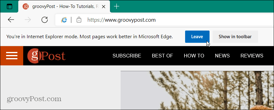 Webhelyek megnyitása Internet Explorer módban az Edge alkalmazásból