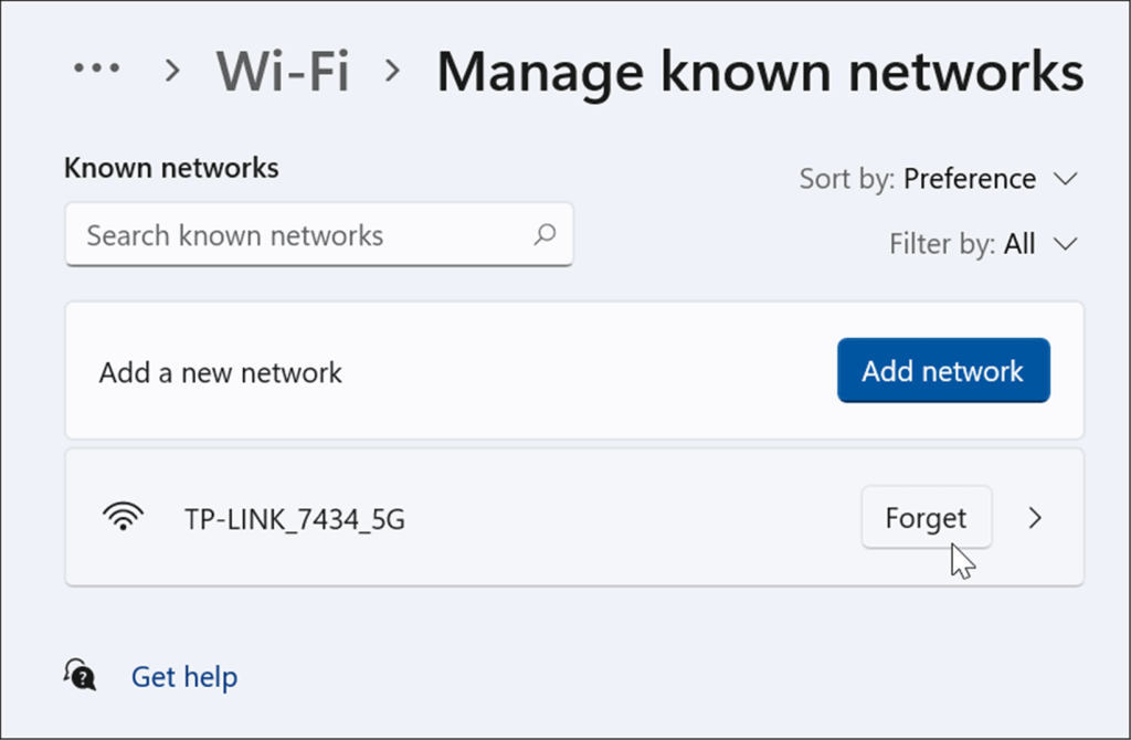 Slik glemmer du et Wi-Fi-nettverk på Windows 11