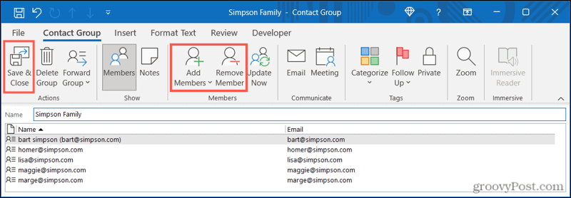 Hvordan opprette en kontaktgruppe eller distribusjonsliste i Outlook