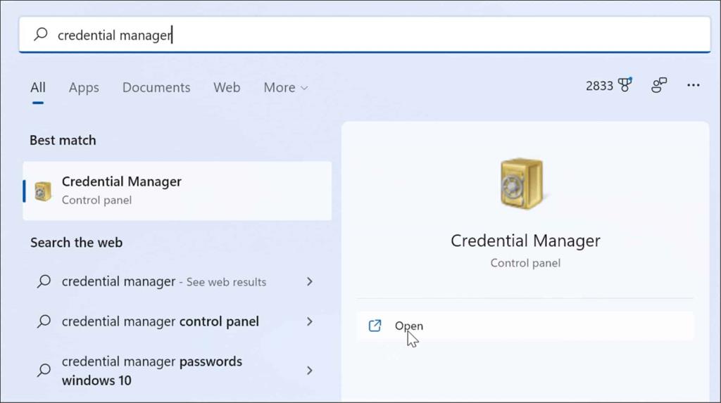 Hur man använder Credential Manager på Windows 11