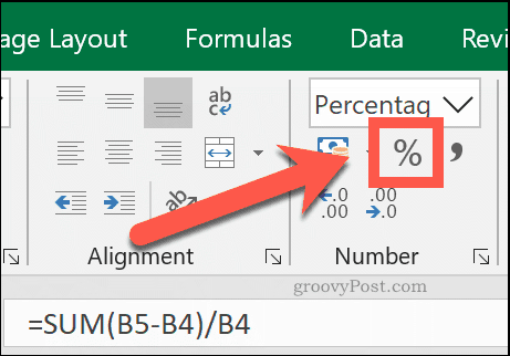 Hur man beräknar procentuell ökning eller minskning i Excel