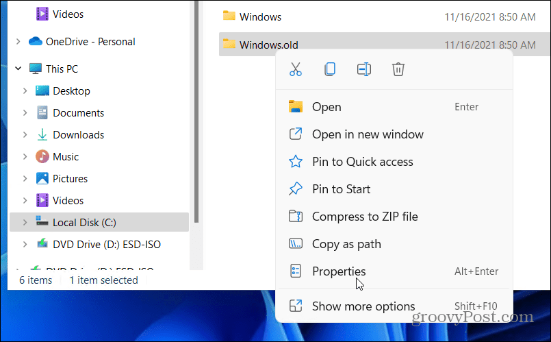 Slik sletter du Windows.old-mappen i Windows 11