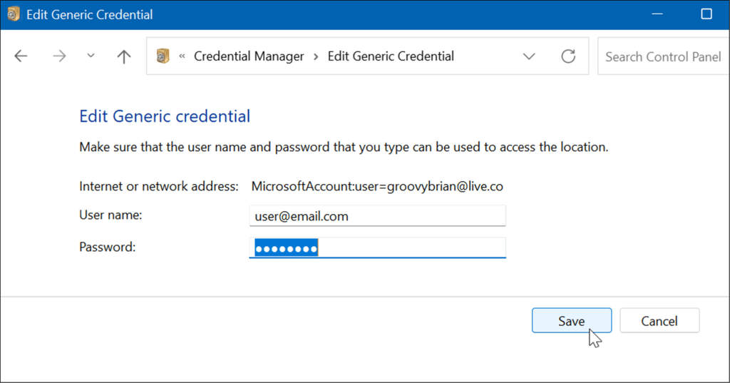 A Credential Manager használata Windows 11 rendszeren