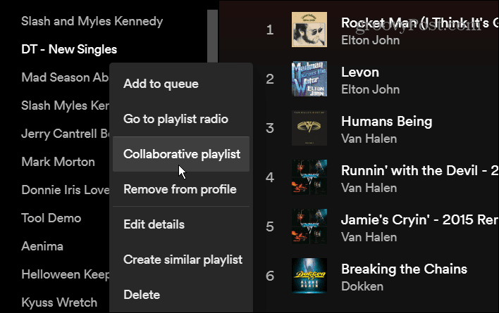 Hvordan lage en samarbeidsspilleliste på Spotify