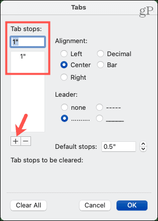 Hvordan sette opp tabulatorstopp i Microsoft Word