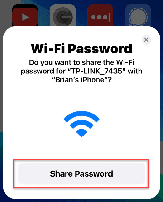 Hvordan dele et WiFi-passord på iPhone