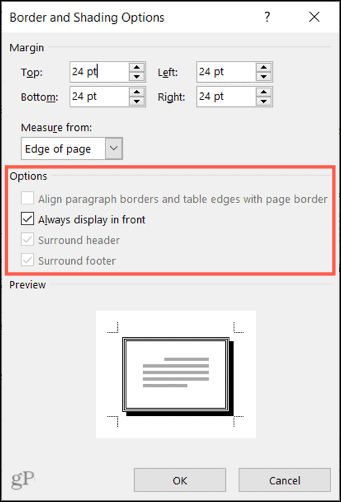 Hvordan legge til kantlinje på en side i Microsoft Word