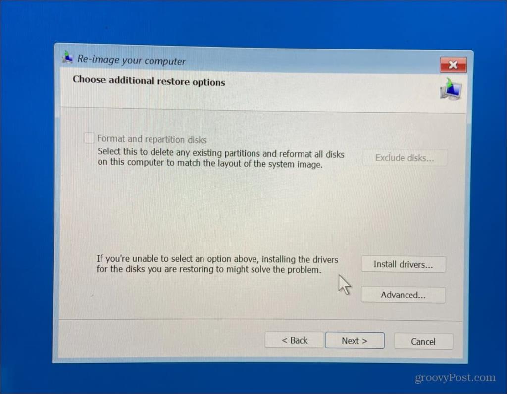 Så här återställer du Windows 11 med en säkerhetskopia av systembilden