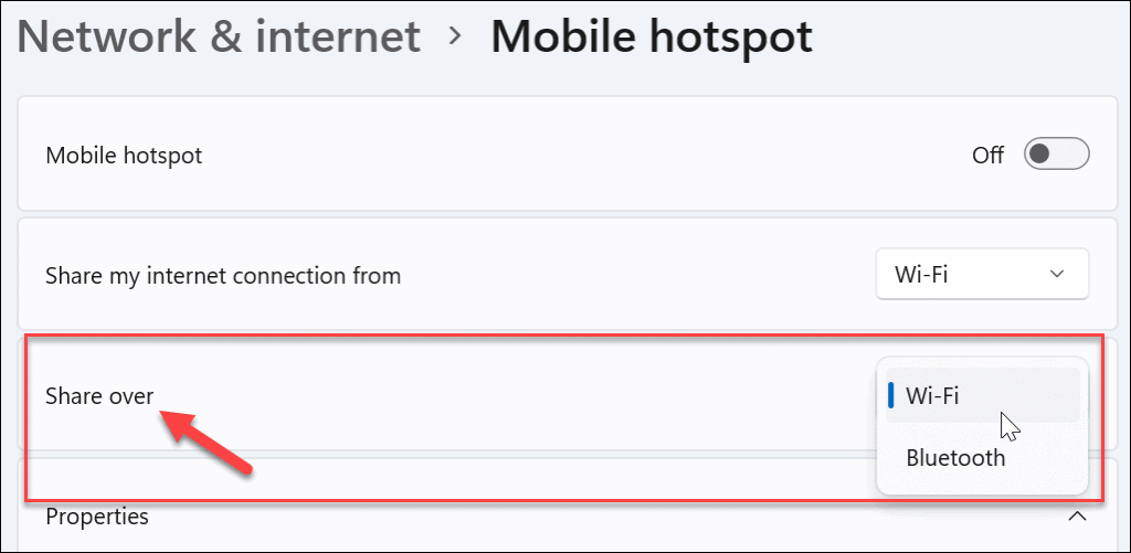 Mobil hotspot létrehozása Windows 11 rendszeren