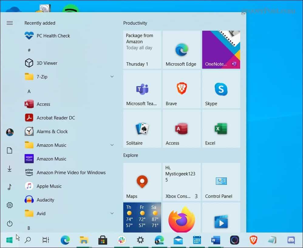 Állítsa vissza a klasszikus Windows 10 Start menüjét a Live Tiles segítségével a Windows 11 rendszeren