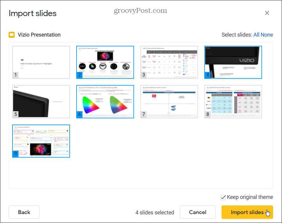 Hvordan konvertere en PowerPoint til Google Slides