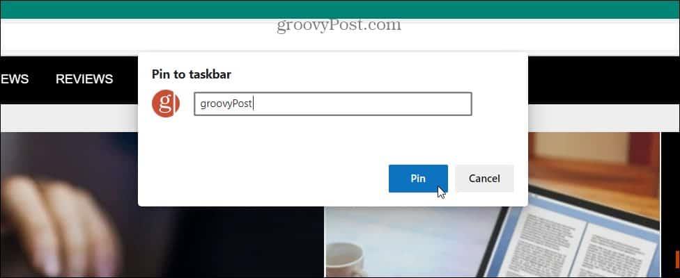 Закріпіть веб-сайти на панелі завдань Windows із Microsoft Edge