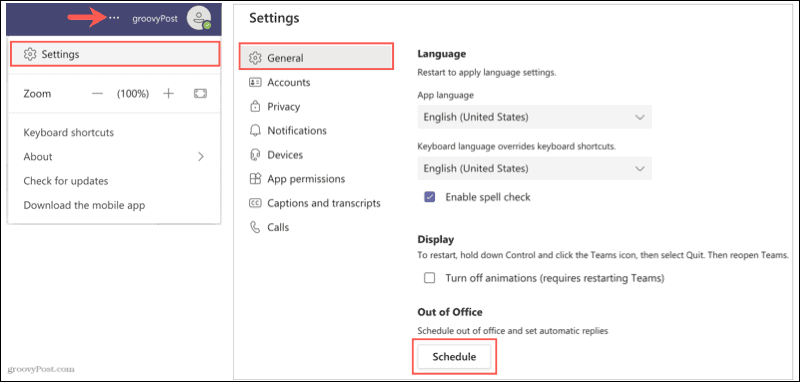 Hvordan sette opp en fraværsmelding i Microsoft Teams