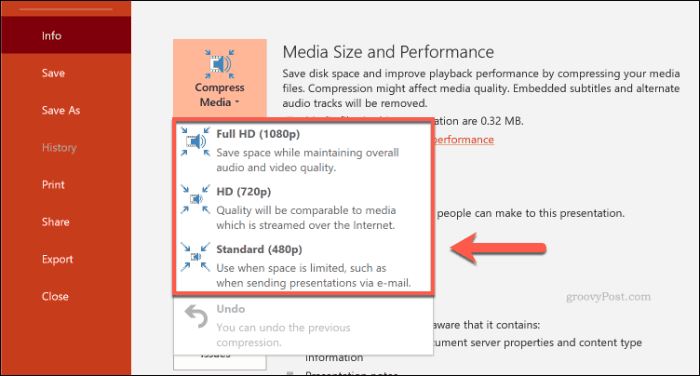 Hogyan lehet csökkenteni a PowerPoint-prezentáció fájlméretét