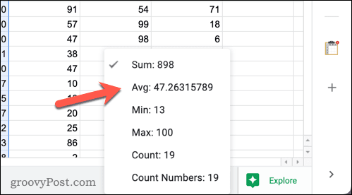 Hur man beräknar medelvärden i Google Sheets