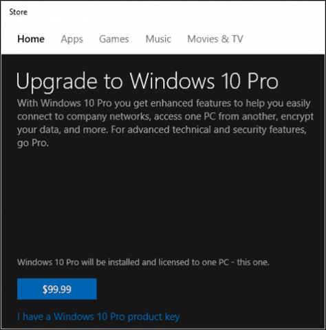 Hur man uppgraderar Windows 10 Home till Pro