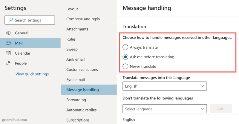 Jak překládat příchozí e-maily v aplikaci Microsoft Outlook