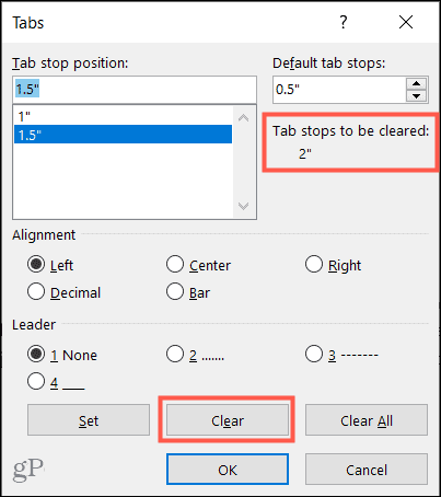 Hvordan sette opp tabulatorstopp i Microsoft Word