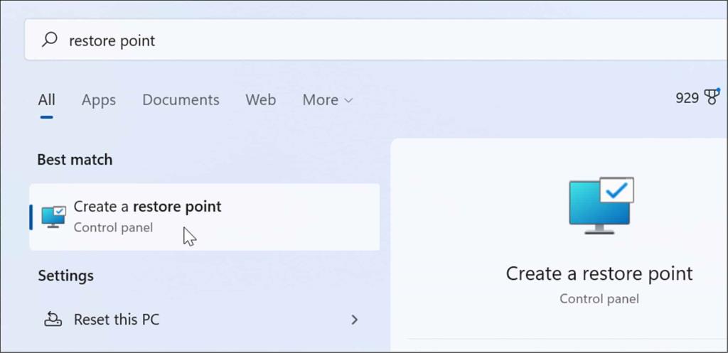 Hur man skapar en återställningspunkt i Windows 11