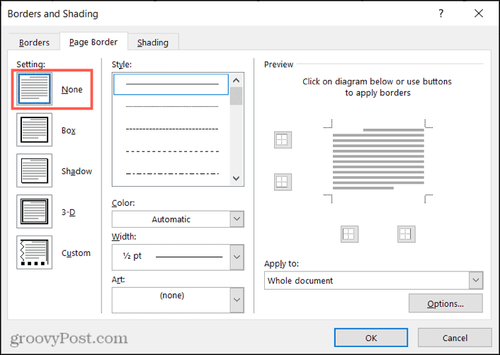 Hvordan legge til kantlinje på en side i Microsoft Word