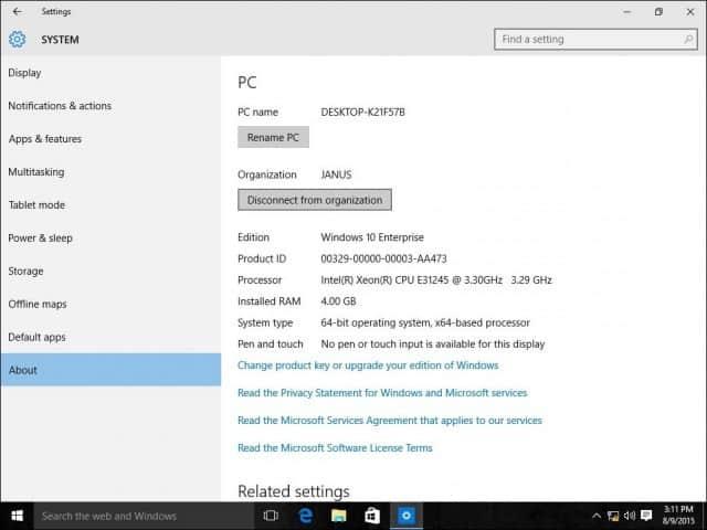 Hvordan koble en Windows 10 PC til et domene