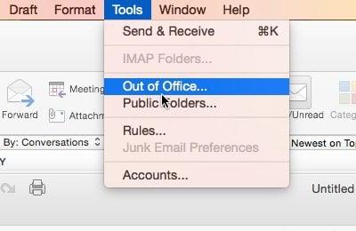 Slik aktiverer du automatisk svarassistent fra utenfor kontoret for Outlook for Mac