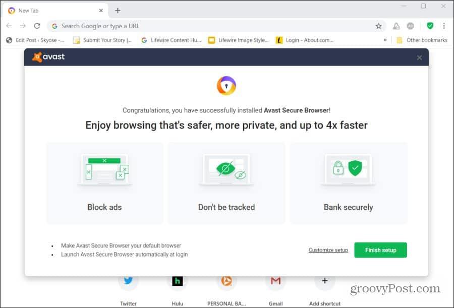 Avast Secure Browser er ikke bedre enn Chrome, og det er en god ting