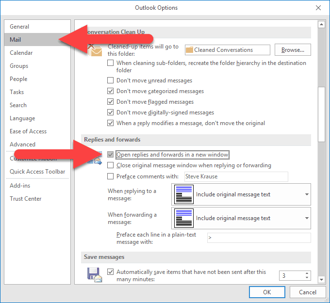 Hvordan konfigurere Outlook til å åpne svar og videresende i pop-out-vindu