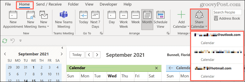 Hvordan dele en kalender i Microsoft Outlook